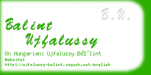 balint ujfalussy business card